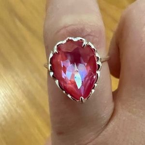 Fragrant Jewels Sugar Plum Fairy Satin Collection Size 7 Pear Ring